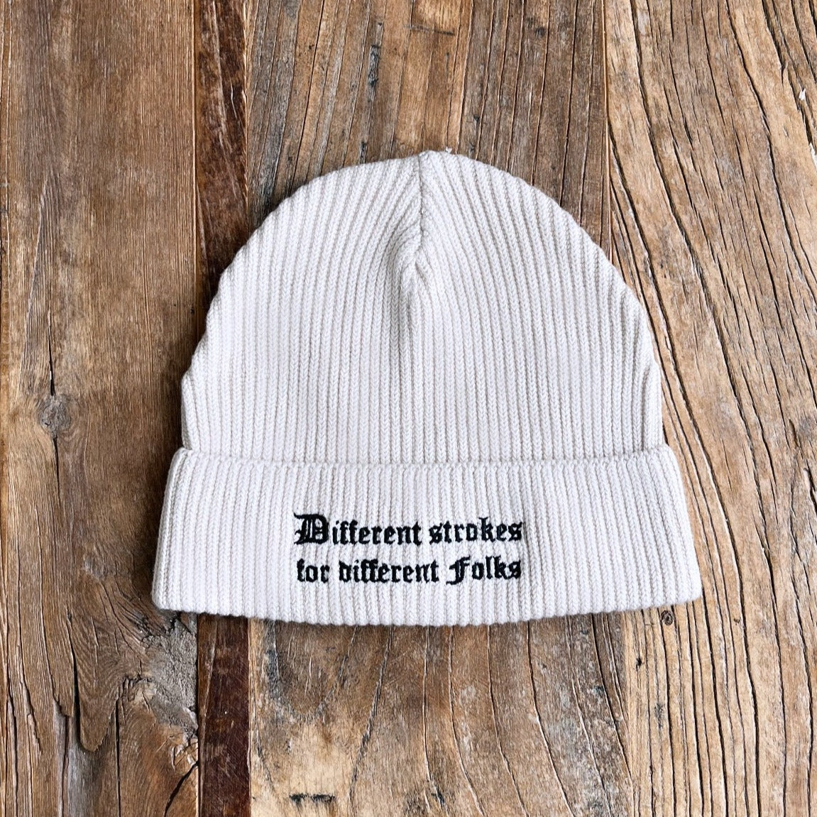 DIFFERENT FOLKS Embroidery Beanie Hat - Hun Sauce