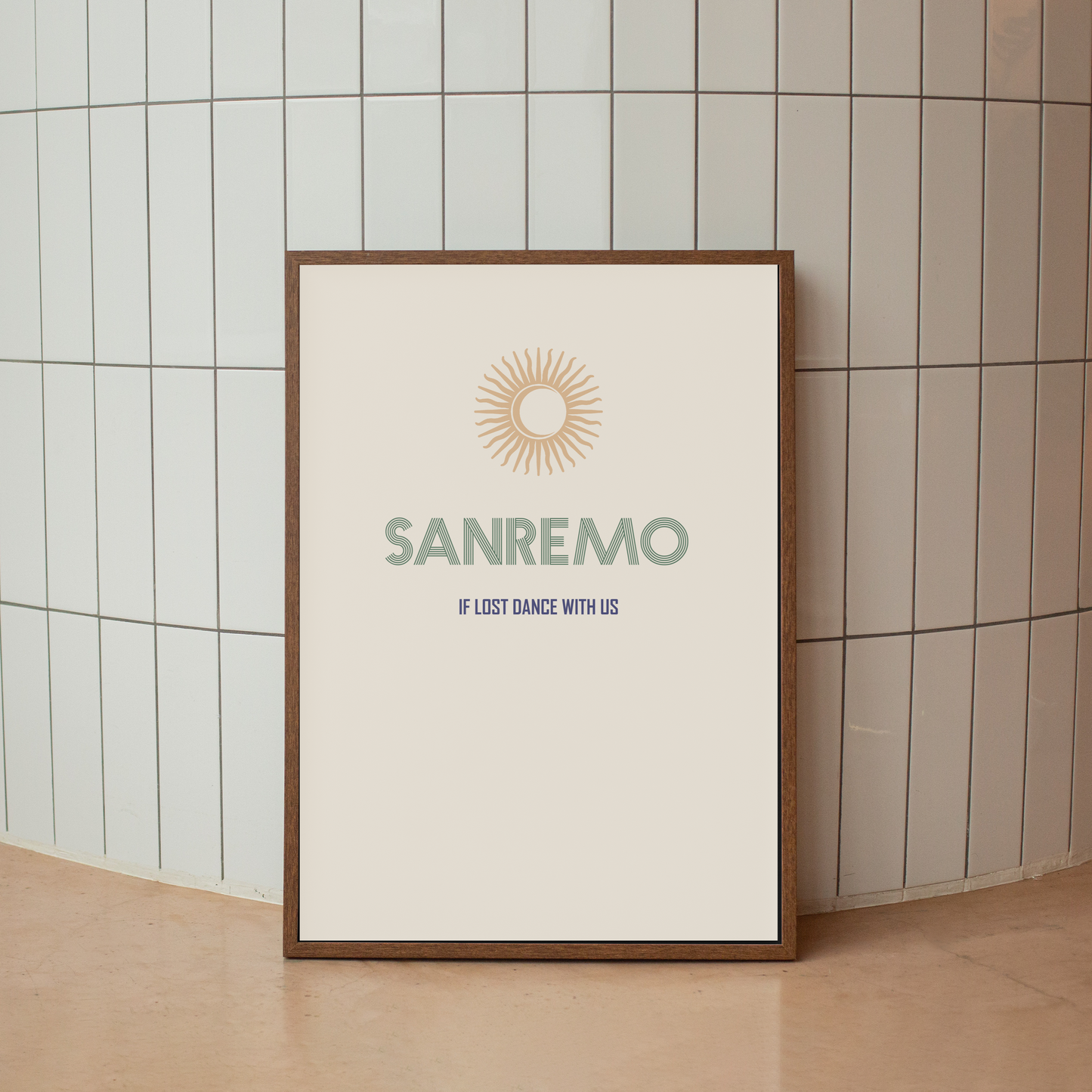 SANREMO Art Print by Hun Sauce. Retro, music inspired poster. Retro Poster for your home