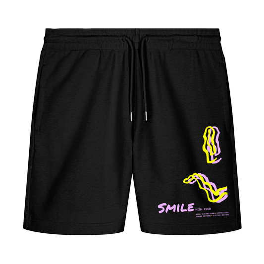 SMILE HIGH CLUB Exclusive Shorts, premium unisex jogger shorts in black - Hun Sauce