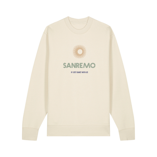 SANREMO Sweater, Bold Moon Graphic design, Cosy Sweater in cream - Hun Sauce