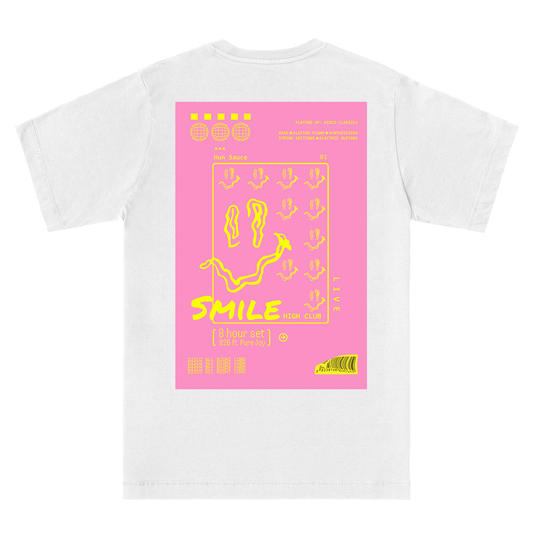 SMILE HIGH CLUB White T-Shirt - Hun Sauce